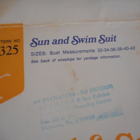 Vtg 1970s knit swim suit pattern - Picture 2 of 6